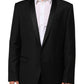 Dolce & Gabbana Black Wool GOLD 1 Button Men Suit Blazer