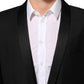 Dolce & Gabbana Black Wool GOLD 1 Button Men Suit Blazer