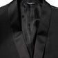 Dolce & Gabbana Black Wool GOLD 1 Button Men Suit Blazer