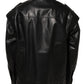 Dolce & Gabbana Black Leather Full Zip Biker Blouson Jacket