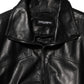Dolce & Gabbana Black Leather Full Zip Biker Blouson Jacket