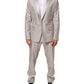 Dolce & Gabbana Light Gray Wool 2 Piece MARTINI Formal Suit