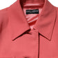 Dolce & Gabbana Pink Buttoned Down Trench Coat Jacket