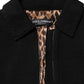 Dolce & Gabbana Black Cotton Full Zip Cropped Coat Jacket