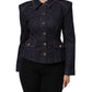 Dolce & Gabbana Dark Blue Cotton Collared Denim Coat Jacket