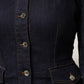 Dolce & Gabbana Dark Blue Cotton Collared Denim Coat Jacket