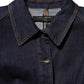 Dolce & Gabbana Dark Blue Cotton Collared Denim Coat Jacket