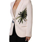 Dolce & Gabbana Beige Embroidered Single Breasted Jacket