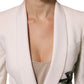 Dolce & Gabbana Beige Embroidered Single Breasted Jacket
