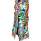 Dolce & Gabbana Multicolor Floral Print Belted Bathrobe Coat Jacket