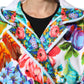 Dolce & Gabbana Multicolor Floral Print Belted Bathrobe Coat Jacket