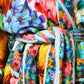 Dolce & Gabbana Multicolor Floral Print Belted Bathrobe Coat Jacket
