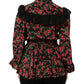 Dolce & Gabbana Black Floral Print Long Sleeve Blouse Top