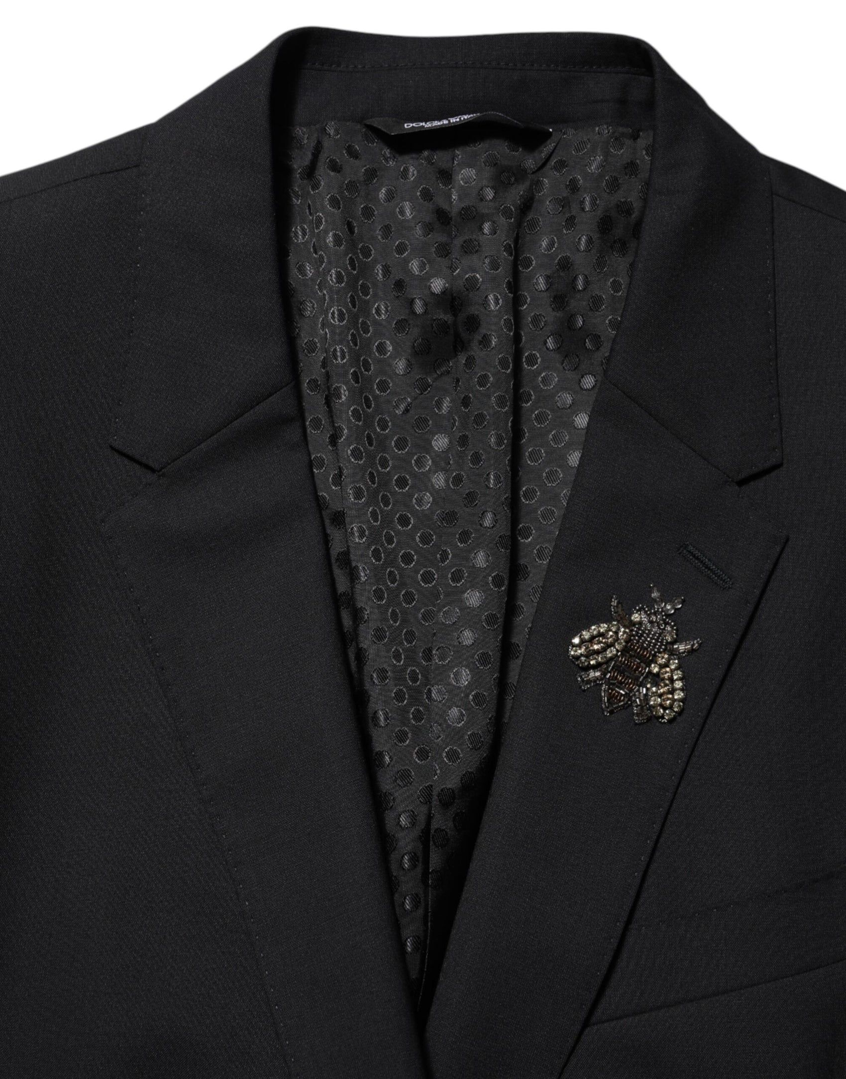 Dolce & Gabbana Black Bee MARTINI 2 Button Men Suit Blazer