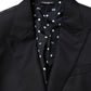 Dolce & Gabbana Black Wool NAPOLI 2 Button Men Suit Blazer