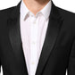 Dolce & Gabbana Black Wool MARTINI 2 Button Men Suit Blazer