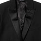 Dolce & Gabbana Black Wool MARTINI 2 Button Men Suit Blazer