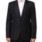 Dolce & Gabbana Black Wool 2 Buttons Suit Jacket Men Blazer