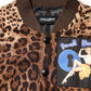 Dolce & Gabbana Brown Leopard Print "Sneak Peek" Patch Jacket