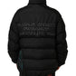 Dolce & Gabbana Black Nylon Puffer Men Full Zip Jacket