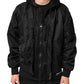 Dolce & Gabbana Black Nylon Hooded Full Zip Bomber Men Jacket