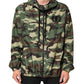 Dolce & Gabbana Green Camouflage Hooded Sweatshirt Jacket
