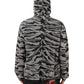 Dolce & Gabbana Gray Camouflage Hooded Sweatshirt Jacket