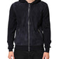 Dolce & Gabbana Black Leather Full Zip Hooded Blouson Jacket