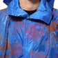 Dolce & Gabbana Blue Tie Dye Logo Hooded Sweatshirt Jacket