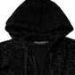 Dolce & Gabbana Black Cotton Hooded Full Zip Bomber Jacket