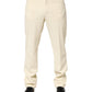 Burberry Beige Corduroy Cotton Straight Men Trouser Pants