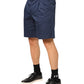 Dolce & Gabbana Blue Cotton Stretch Mid Waist Bermuda Shorts