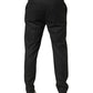 Dolce & Gabbana Black Cotton Mid Waist Dress Trouser Pants
