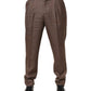 Brunello Cucinelli Brown Wool Mid Waist Dress Trouser Pants