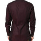 Dolce & Gabbana Violet GOLD Cotton Collared Dress Formal Shirt