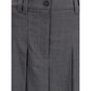 Brunello Cucinelli Gray Polyester Long Skirt