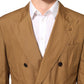 Dolce & Gabbana Brown TAORMINA Double-Breasted 2 Piece Suit