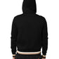 Dolce & Gabbana Black Leopard Logo Hooded Sweatshirt Sweater