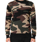 Dolce & Gabbana Multicolor Camouflage Crew Neck Men Pullover Sweater