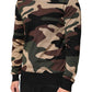 Dolce & Gabbana Multicolor Camouflage Crew Neck Men Pullover Sweater