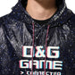 Dolce & Gabbana Blue D&G Game Hooded Men Sweatshirt Sweater
