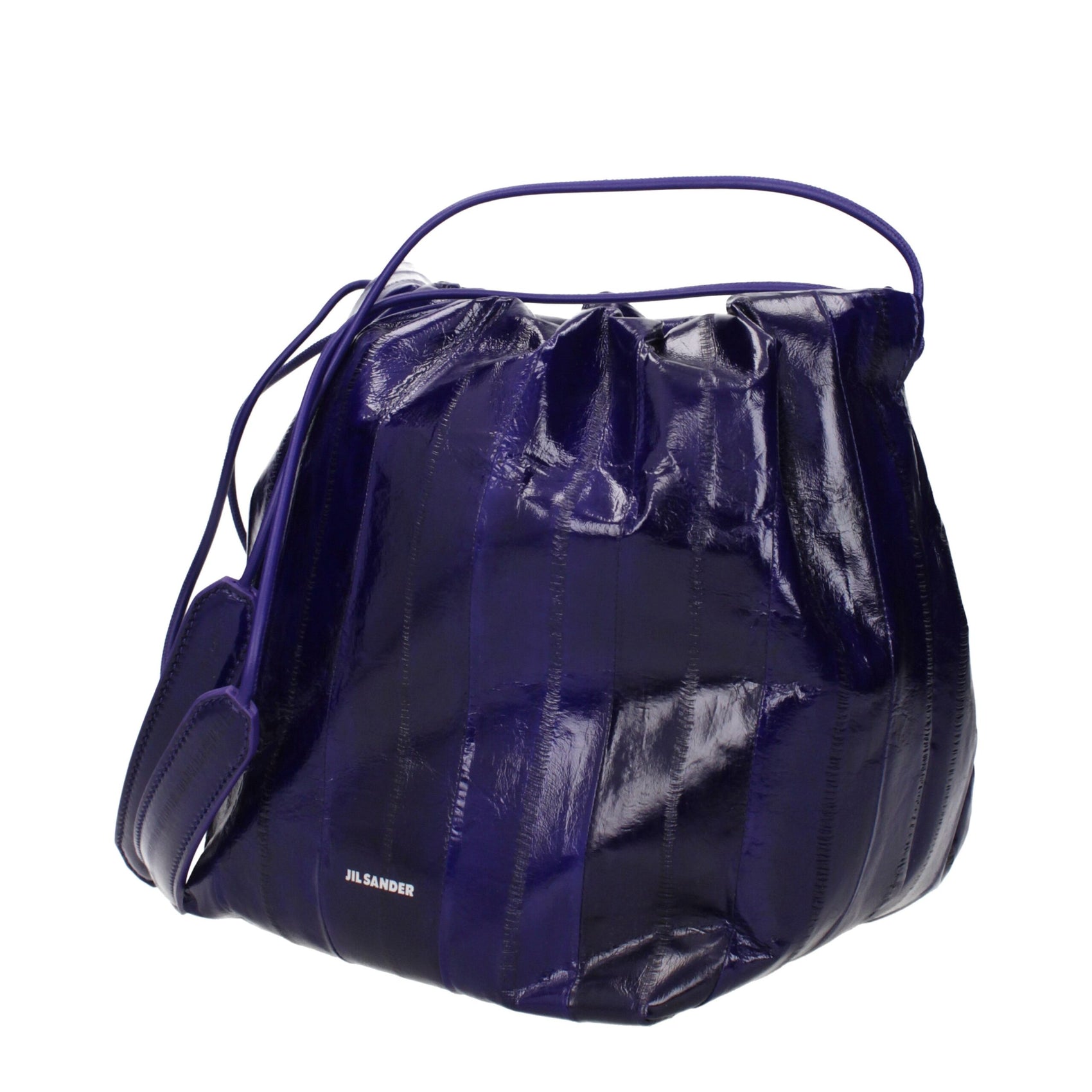 Jil Sander Purple Leather Shoulder Bag