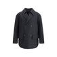 Fendi Gray Fleece Wool Coat