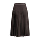 Burberry Brown Silk Midi Skirt