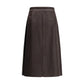 Burberry Brown Silk Midi Skirt