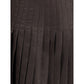 Burberry Brown Silk Midi Skirt