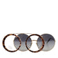 Dolce & Gabbana DG2198 Brown Leopard Print Gradient Round Sunglasses