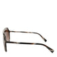 Dolce & Gabbana Brown Full Rim Acetate Pilot Eyewear Sunglasses