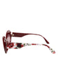 Dolce & Gabbana Floral Printed Acetate Oval Eyewear Sunglasses
