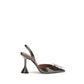 Amina Muaddi Brown Calf Leather Bos Taurus High Heel Pumps